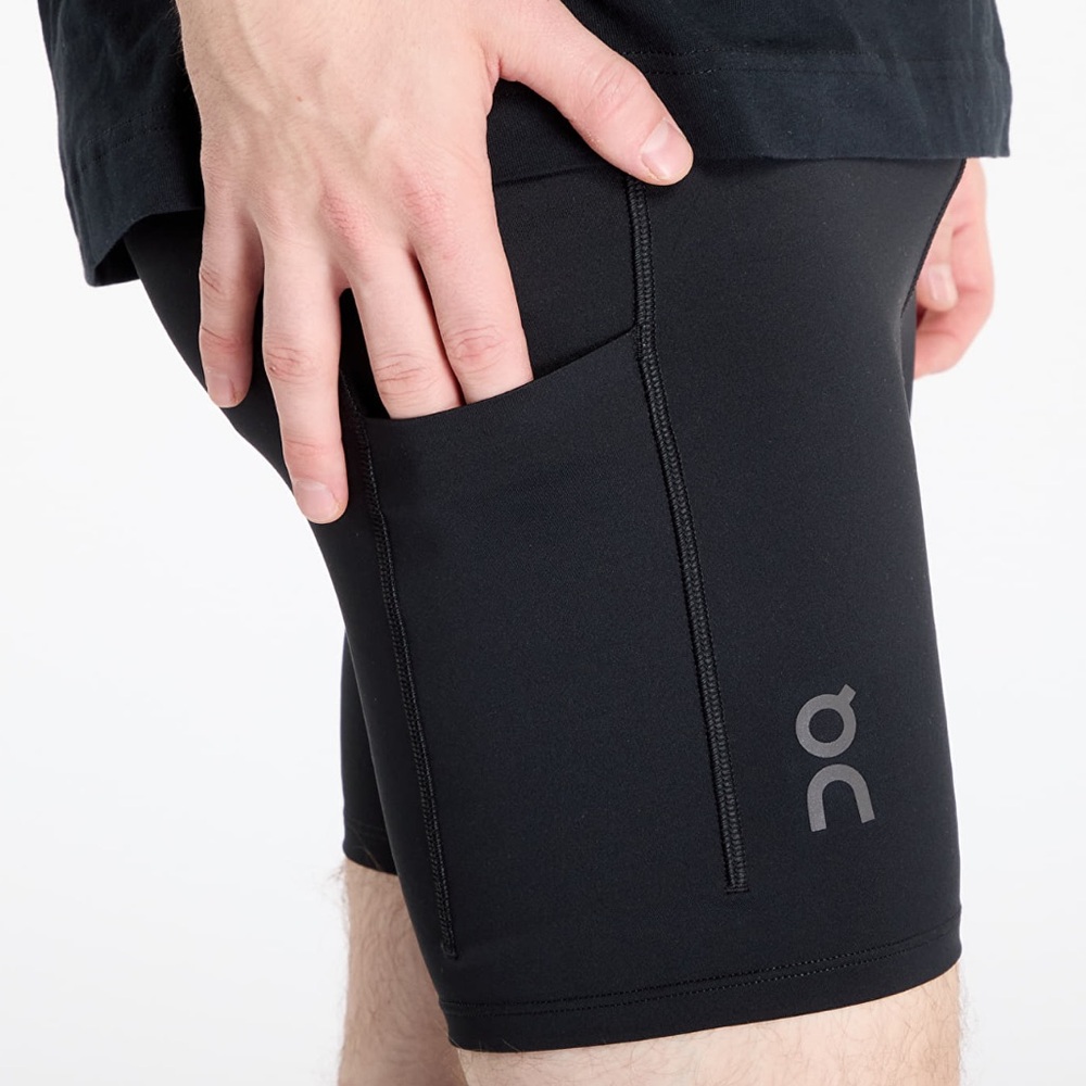 On Running Men's Black Hybrid Shorts with Side Pocket